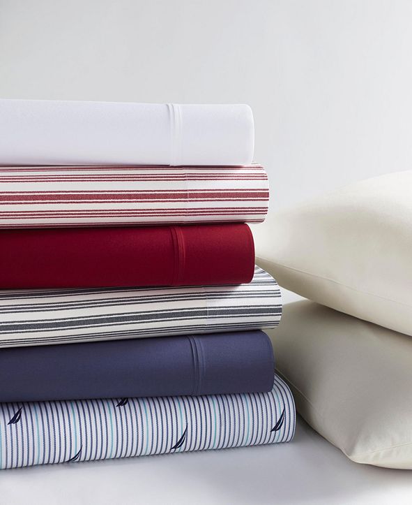 Nautica Solid Cotton Percale Queen Sheet Set & Reviews - Sheets & Pillowcases - Bed & Bath - Macy&#39;s