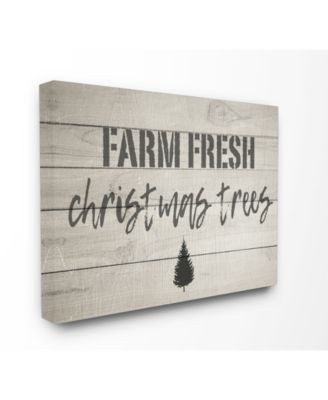 Farm Fresh Christmas Trees Vintage-Inspired Sign Canvas Wall Art, 16" x 20"