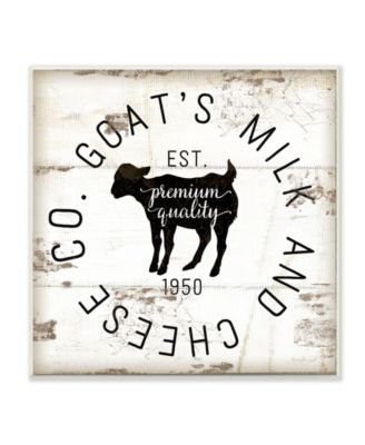 Goat Milk and Cheese Co Vintage-Inspired Sign Wall Plaque Art, 12" x 12"