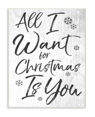 All I Want For Christmas is You Wall Plaque Art, 12.5" x 18.5"