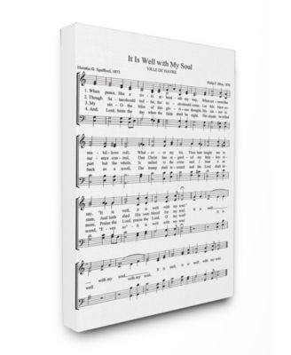 It is Well With My Soul Vintage-Inspired Sheet Music Canvas Wall Art, 30" x 40"