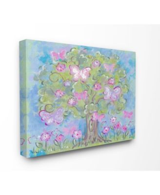 The Kids Room Pastel Butterfly Tree Canvas Wall Art, 30" x 40"