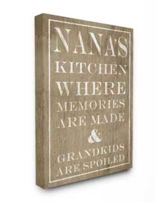 Nanas Kitchen and Spoiled Grandkids Light Cavnas Wall Art, 16" x 20"
