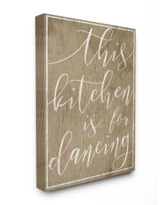 This Kitchen is For Dancing Canvas Wall Art, 24" x 30"