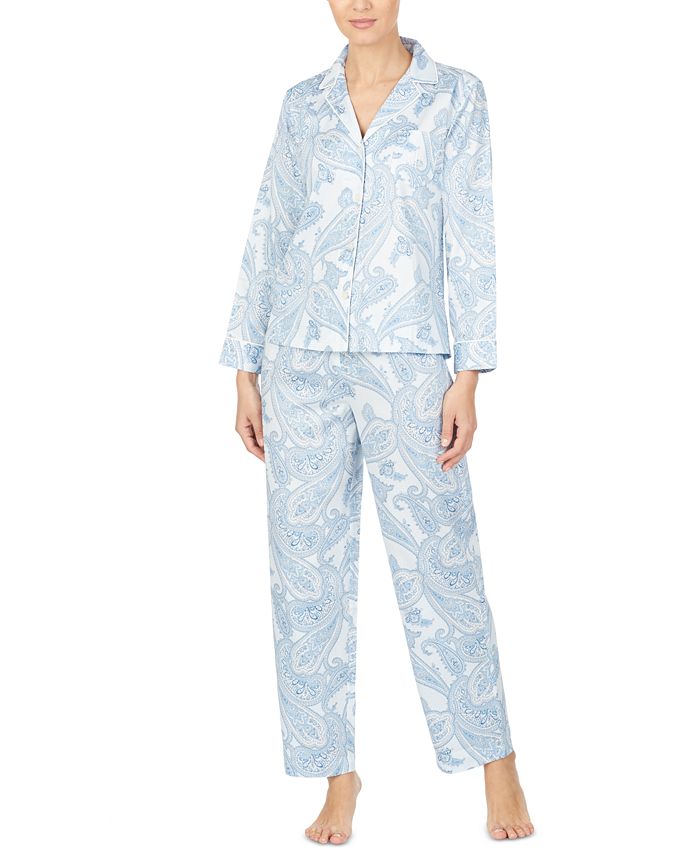 Lauren Ralph Lauren Women's Printed Satin Pajama Set - Macy's