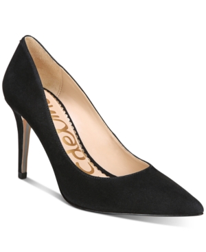 Sam Edelman Hazel Pointed Toe Pump In Black Suede