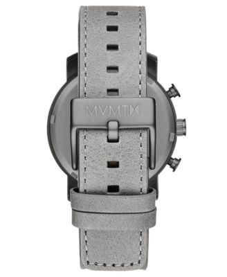 MVMT Chronograph 40 Monochrome Gray Leather Strap Watch 40mm