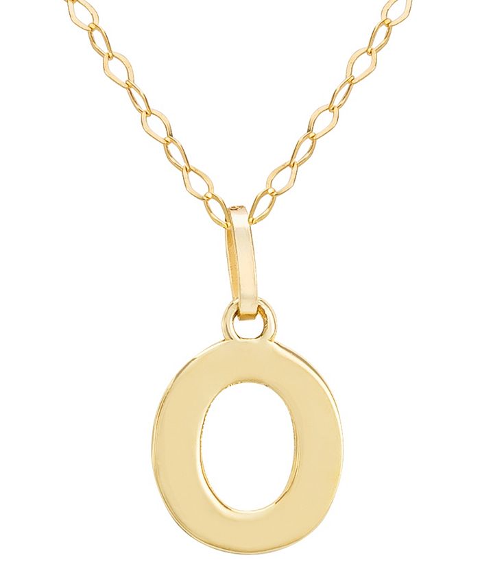 Personalized Monogram Pendant Necklace in 14k Yellow Gold - NG18