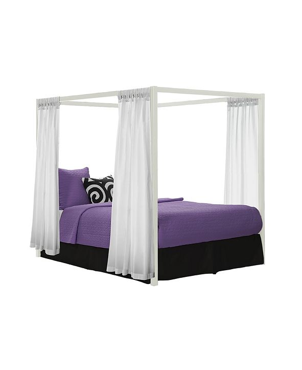 EveryRoom Cara Metal Canopy Bed, Queen Size & Reviews ...