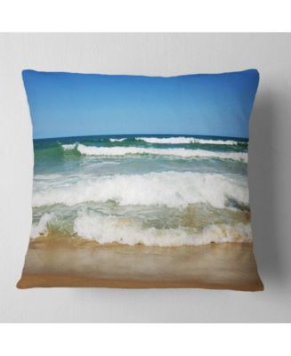 Design Art Designart Beautiful Empty Beach Under Blue Sky Seashore ...