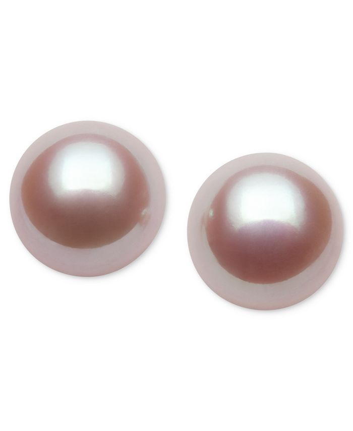Belle de Mer - Pearl Earrings, 14k Gold Cultured Freshwater Pearl Stud Earrings (6-1/2mm)