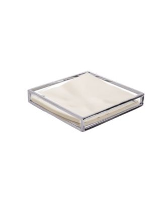 Mirrored Napkin Holder with Chrome Rails