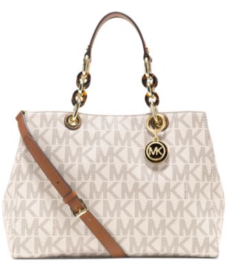 MICHAEL Michael Kors Cynthia Signature Medium Satchel - Handbags ...