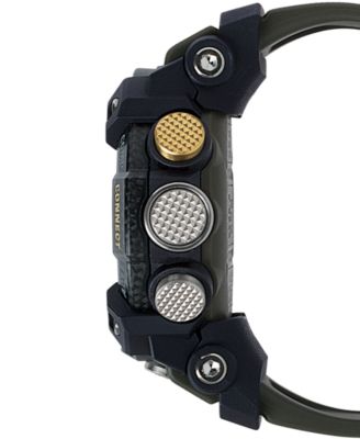 Men's Analog-Digital Connected Mudmaster Green & Black Resin Strap Watch 53.1mm