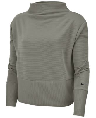 nike get fit fleece mock neck top