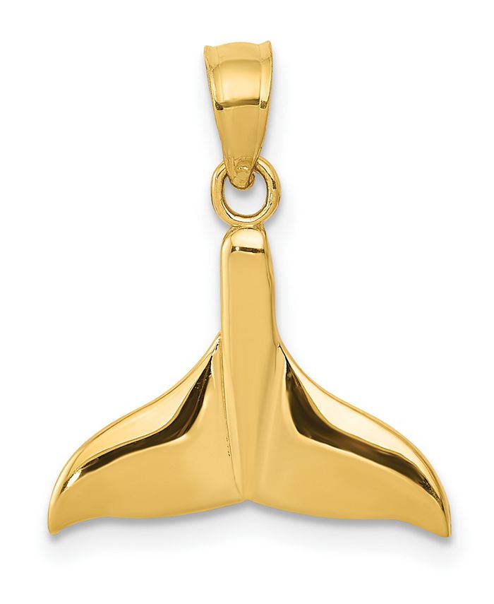 Macy's - Whale Tail Pendant in 14k Yellow Gold