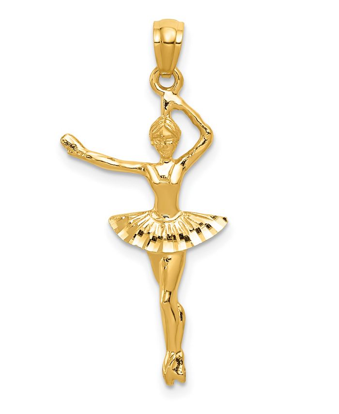 Macy's - Ballerina Pendant in 14k Yellow Gold