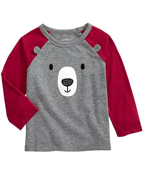 First Impressions Baby Boys Teddy Bear Long Sleeve Raglan T Shirt