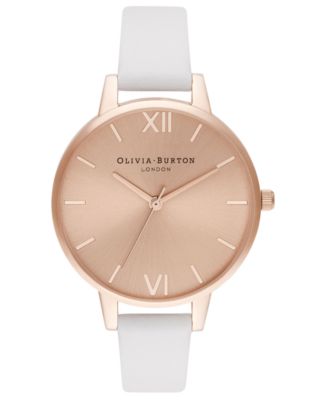 Olivia Burton - Women's Blush Leather Strap Watch 34mm