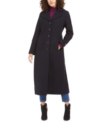 Tommy Hilfiger Single-Breasted Maxi Coat - Macy's