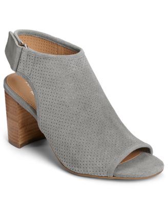 grey peep toe boots