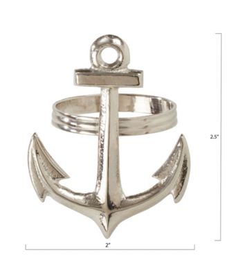 Anchor Design Napkin Ring, Set of 4