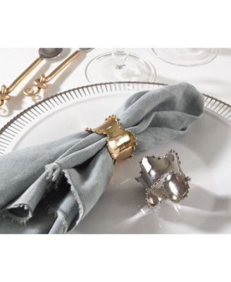 Napkin Ring Collection Classic Design Napkin Ring Set of 4, 2.5" x 1"