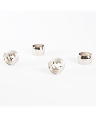 Saro Round Shape Napkin Ring, Set of 4