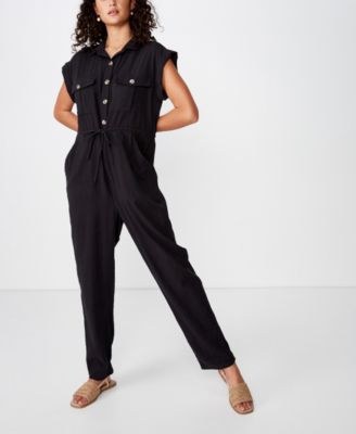 cotton utility jumpsuit