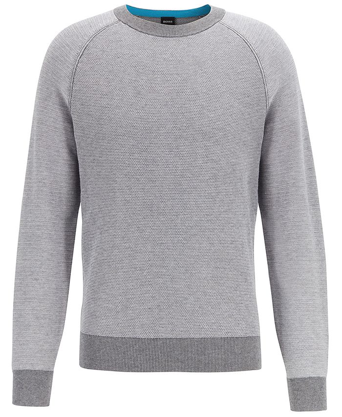 Hugo Boss BOSS Men's Avivio Regular-Fit Wool-Cotton Sweater - Macy's