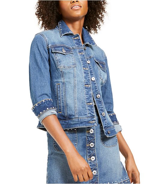 Inc Studded Jean Jacket Created For Macy S