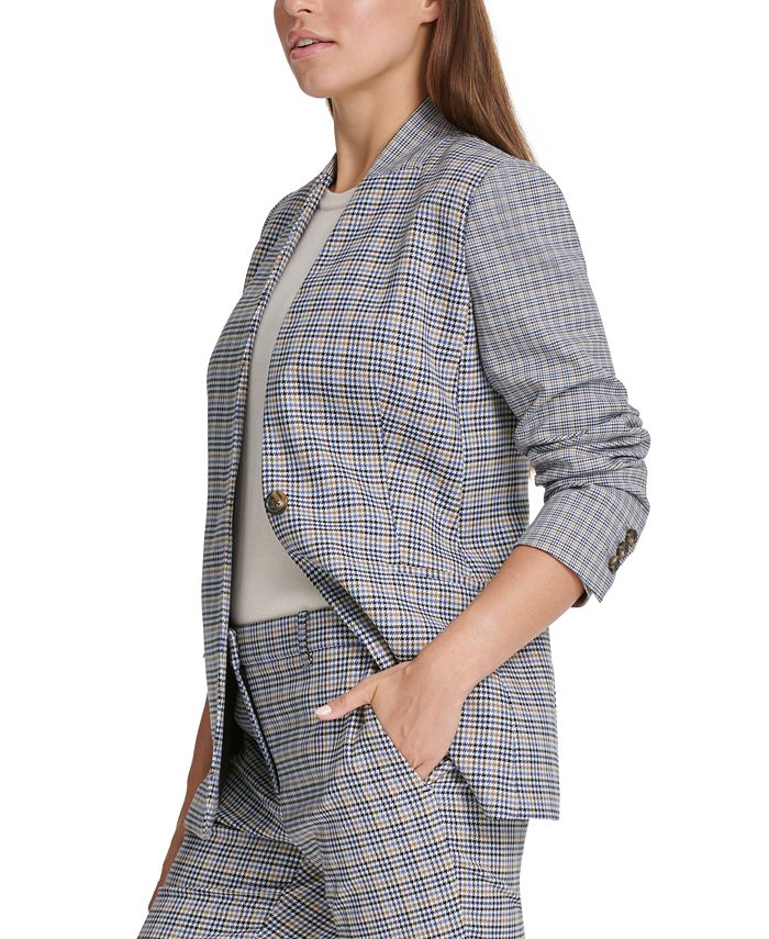DKNY Houndstooth Collarless Blazer Macy's