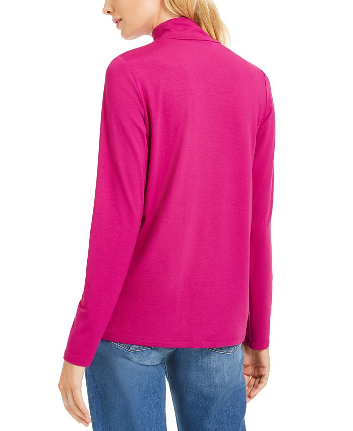 Eileen Fisher Mock-Neck Knit Top, Created for Macy's & Reviews - Tops ...