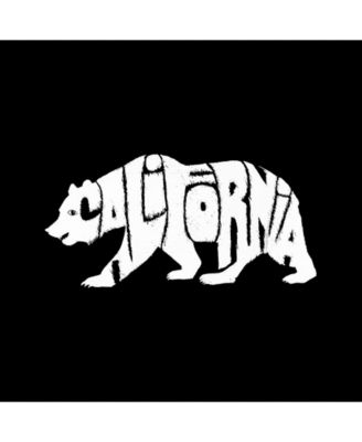 Men's Word Art Long Sleeve T-Shirt - California Bear
