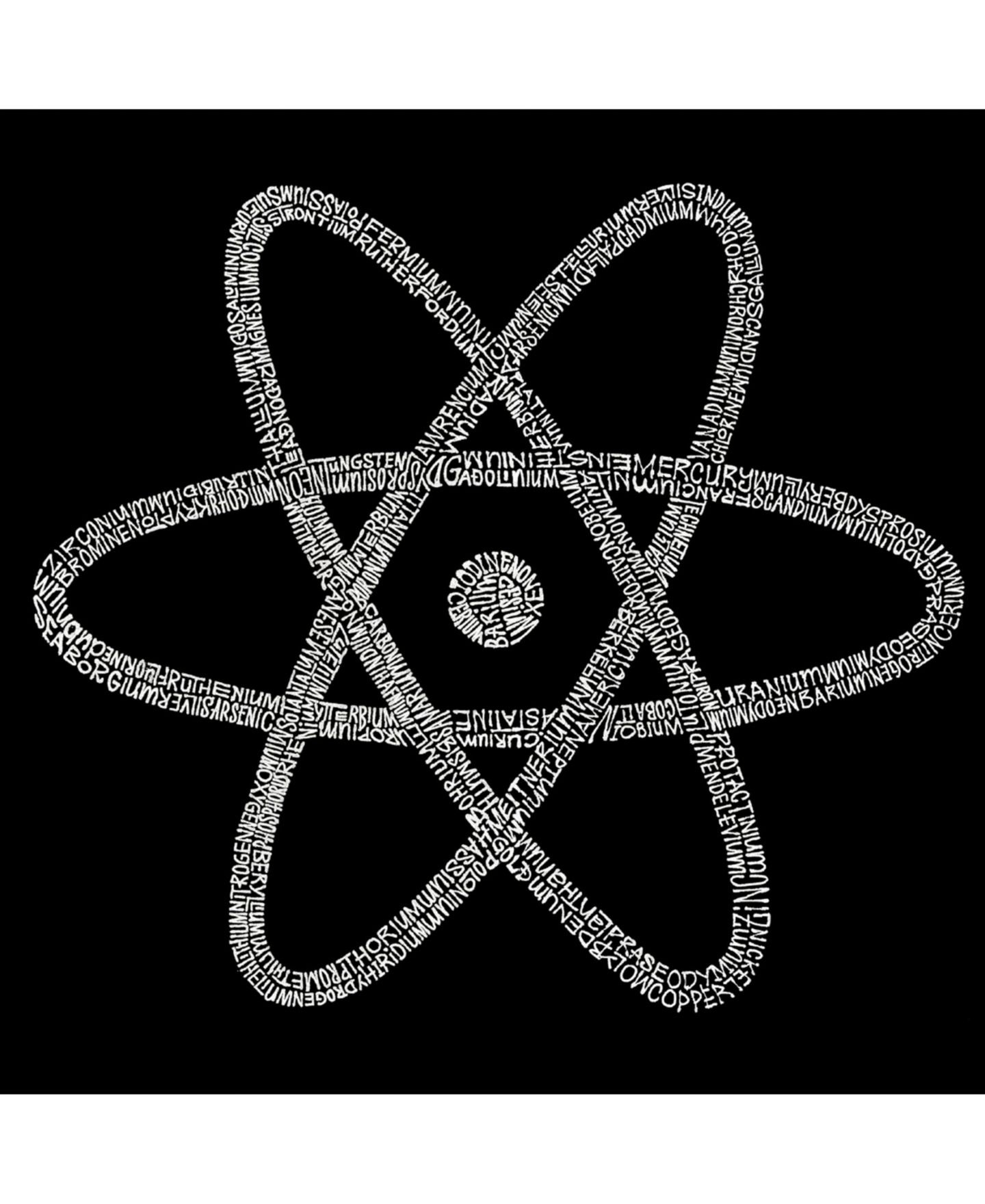 Мужская футболка LA Pop Art Word Art Long Sleeve - Atom, цвет: Чёрный — фото 2