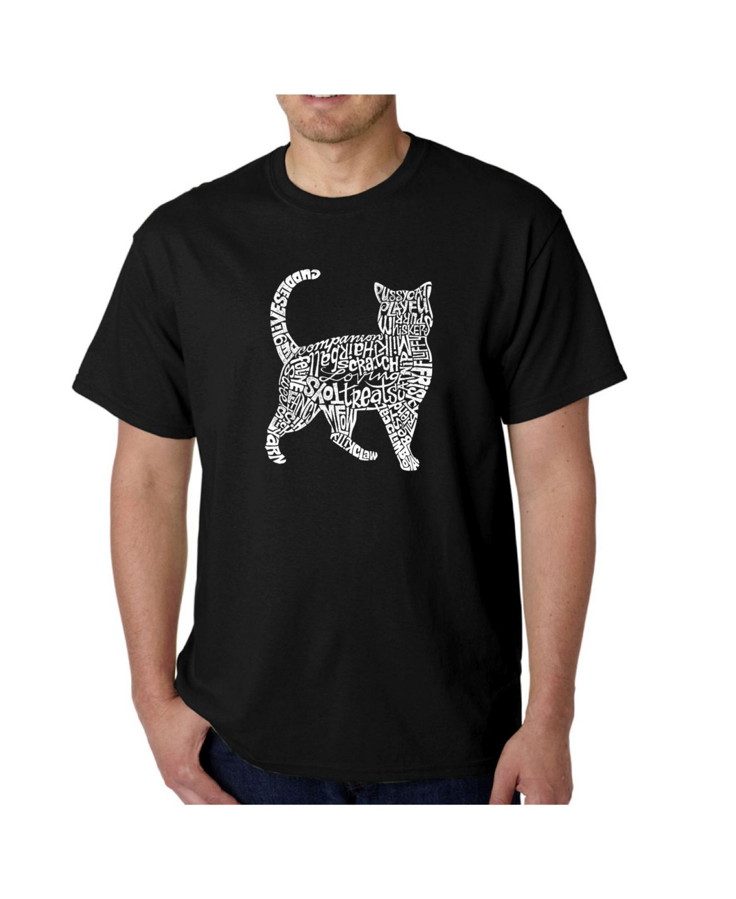 Men's Word Art T-Shirt - Cat