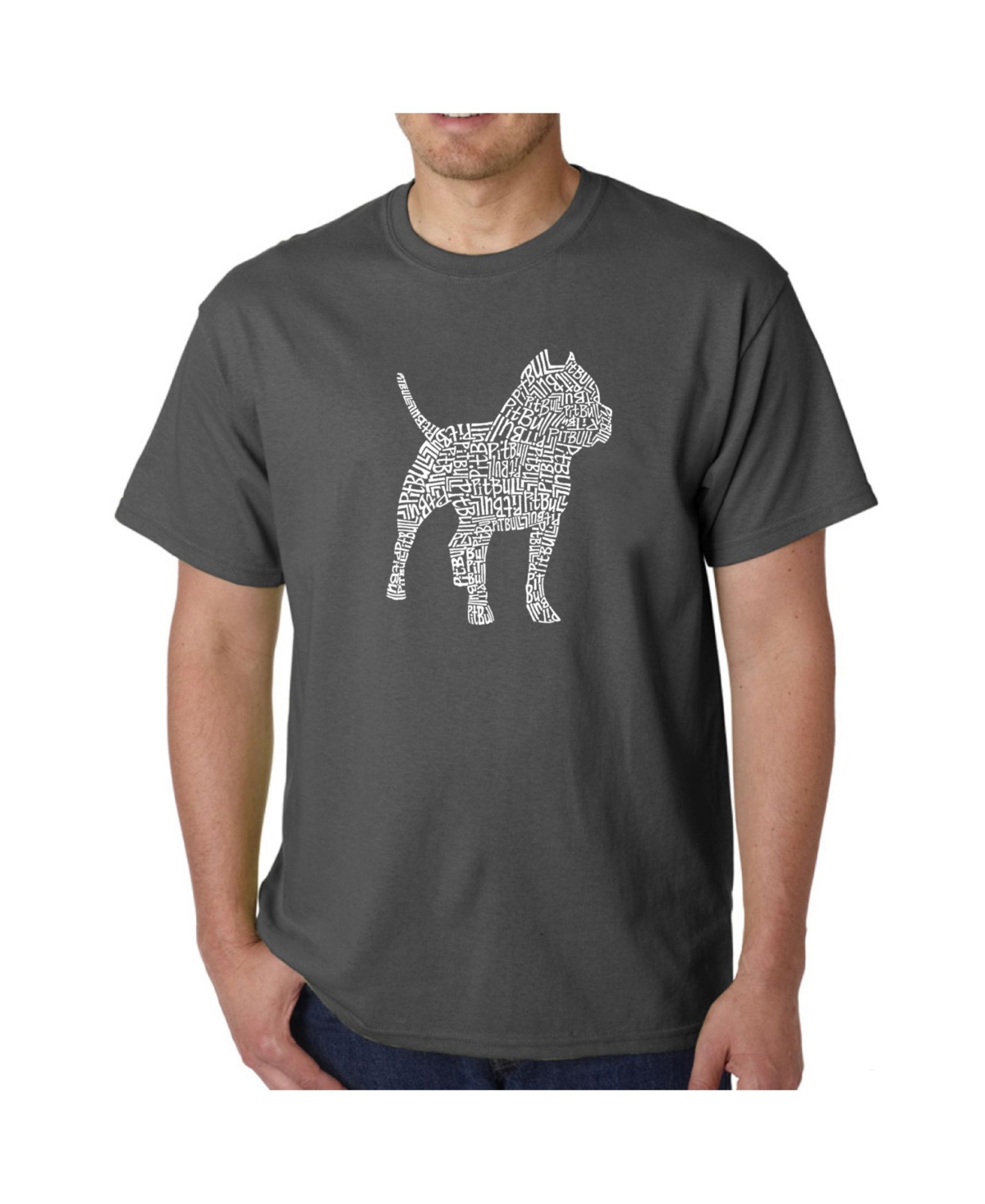 La Pop Art Men's Word Art T-Shirt - Pit bull