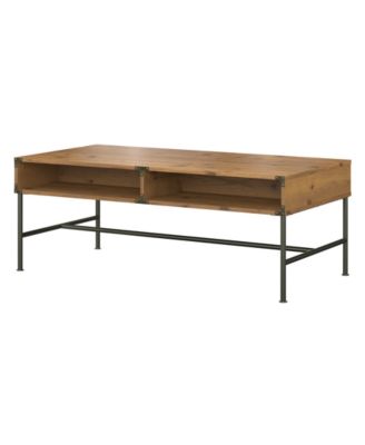 Kathy Ireland Home by Bush Furniture - kathy ireland&reg; Home by Bush Furniture Ironworks Coffee Table in Vintage Golden Pine