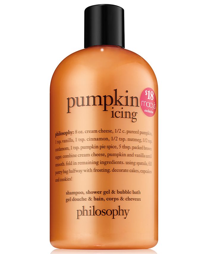 philosophy Created for Macy's Pumpkin Icing Shampoo, Shower Gel & Bubble  Bath, 16-oz. - Macy's