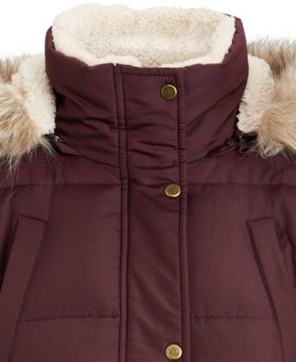 ralph lauren faux fur puffer coat