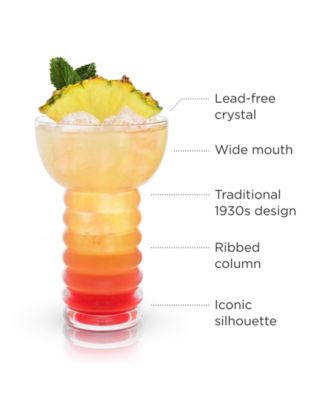 Pacific Crystal Pearl Diver Glasses Set of 2, 12 Oz