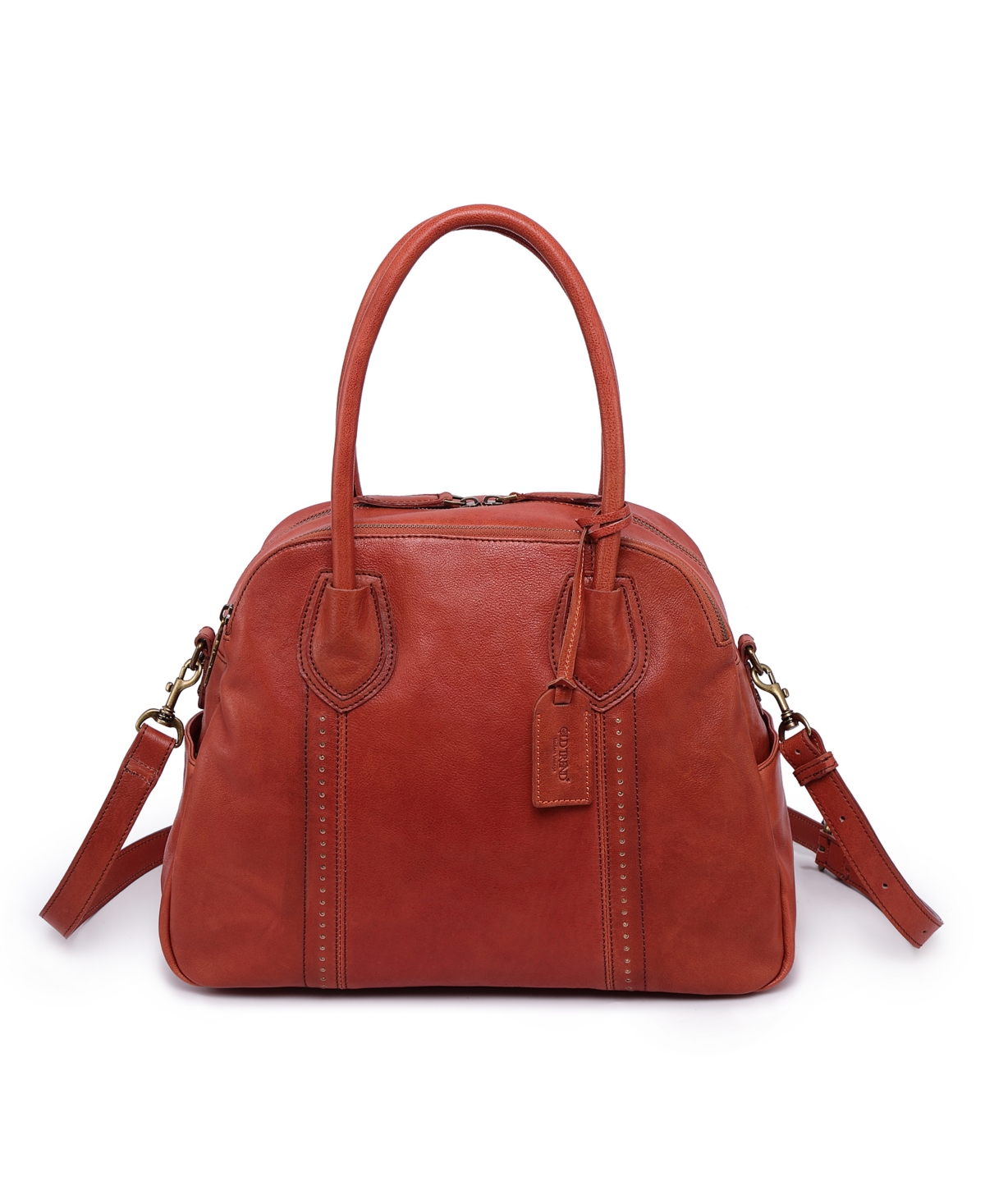 Women's Genuine Leather Vintage-Like Hobo Bag - Aqua