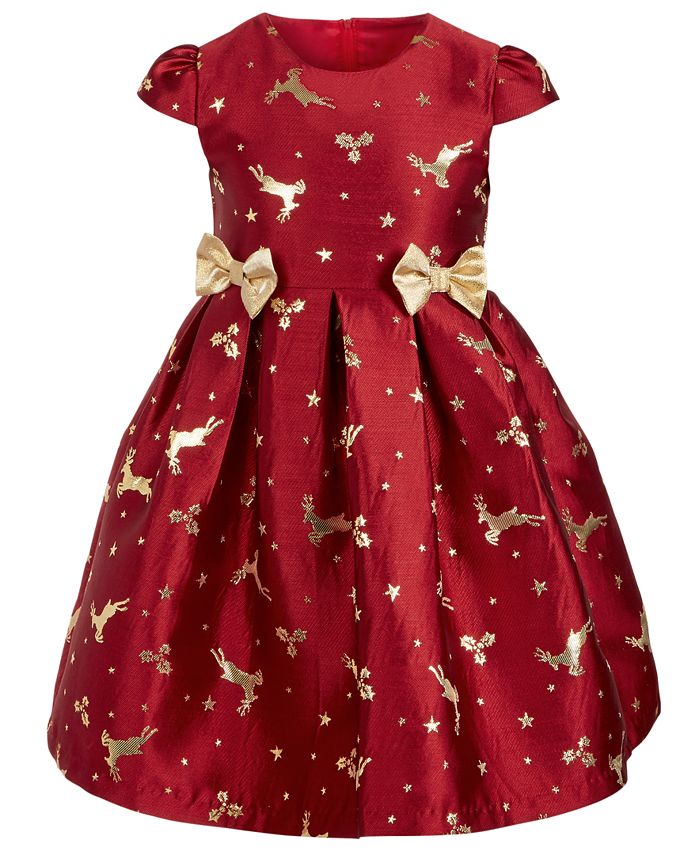 Bonnie Jean Toddler Girls Metallic ReindeerPrint Dress Macy's