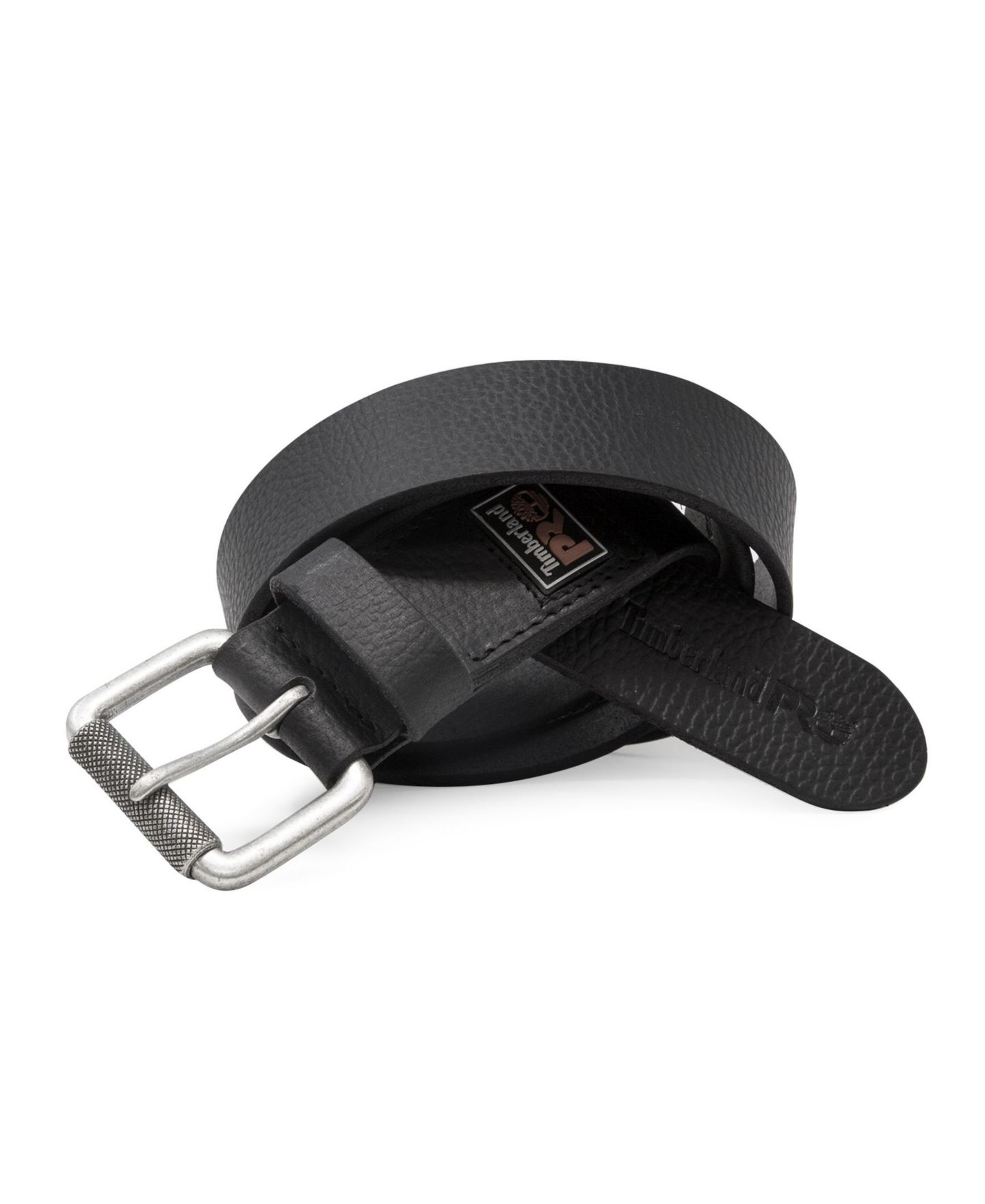 Мужской ремень Timberland 38mm Rubber Patch Belt, цвет: Чёрный — фото 1