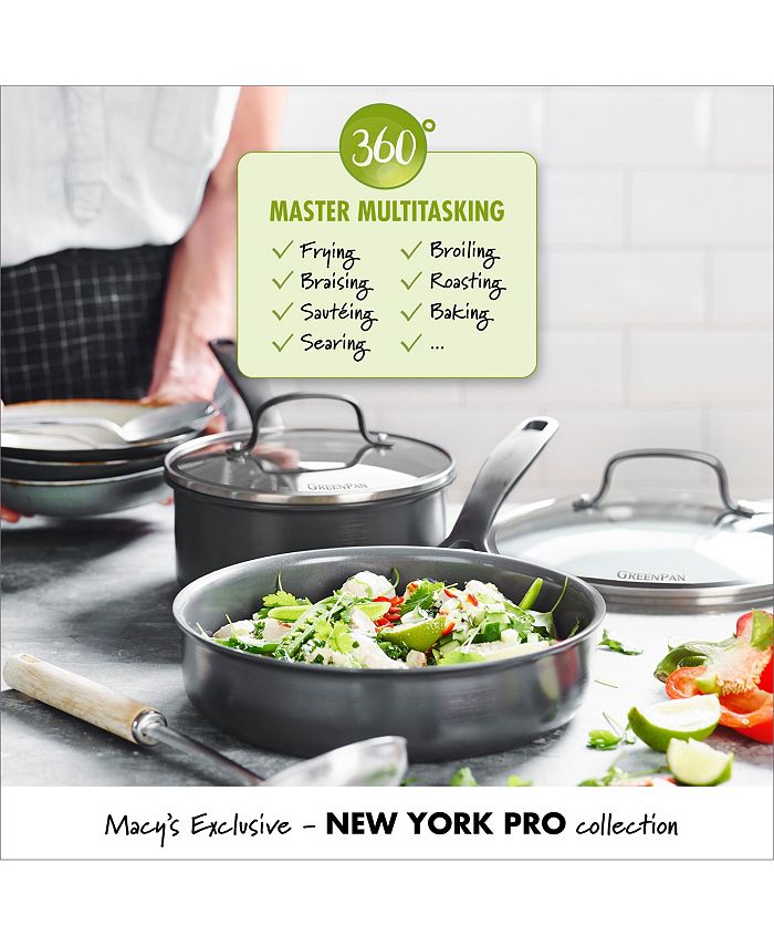 GreenPan New York Pro 11pc Ceramic NonStick Cookware Set, Created for
