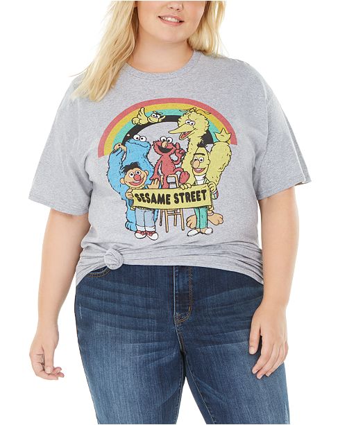 Mighty Fine Trendy Plus Size Sesame Street Graphic T Shirt