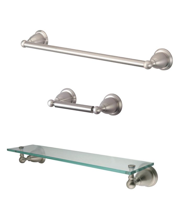 Kingston Brass - Heritage 3-Pc. Bathroom Accessories Set in Brushed Nickel