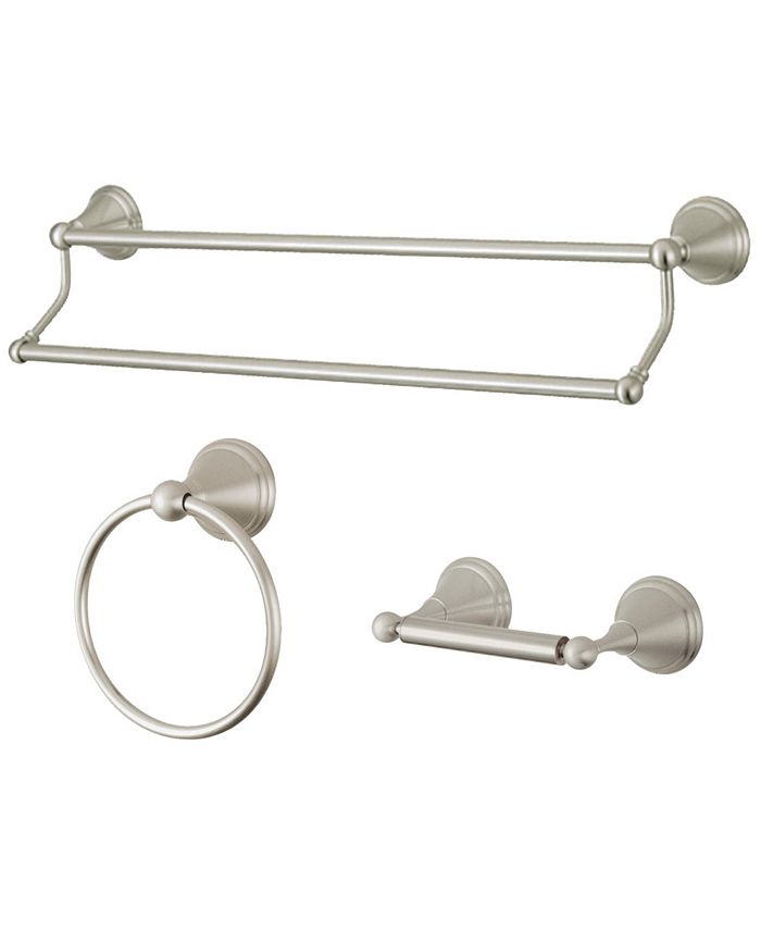 Kingston Brass - Governor 3-Pc. Bathroom Accessories Set in Brushed Nickel