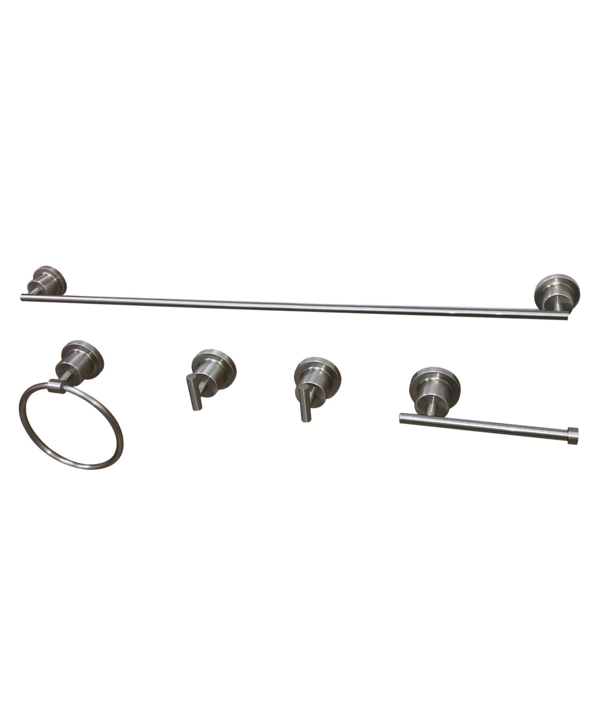 Kingston Brass Modern Concord 5-Pc. Bathroom Accessory Set in Brushed Nickel Bedding