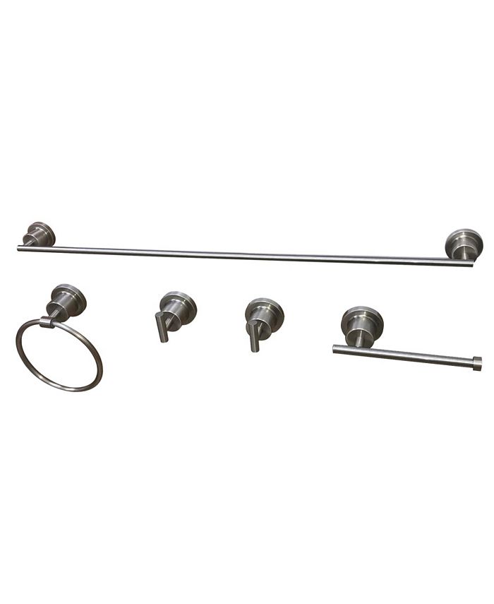 Kingston Brass - Modern Concord 5-Pc. Bathroom Accessory Set in Brushed Nickel